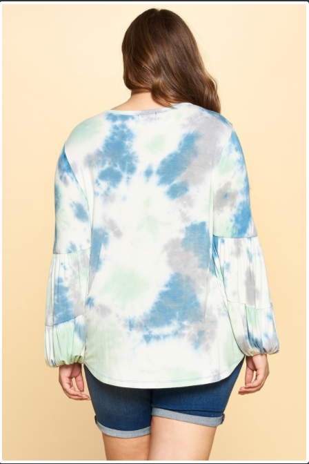 Coral Blue Tie Dye Dream