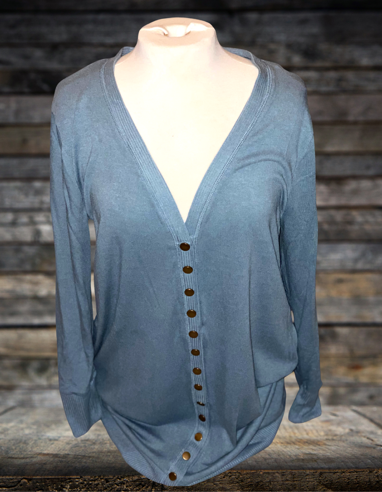 Blue Long sleeve button up Cardigan