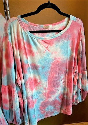 Coral Blue Tie Dye Dream