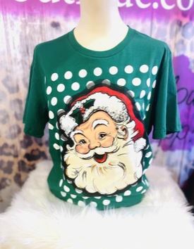 Polka Dot Santa Tee